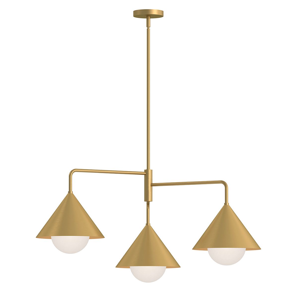 Alora Mood Remyck Living Room 3 Light Gold Chandelier By Elstead Lighting ALM-REMYCK3-GD