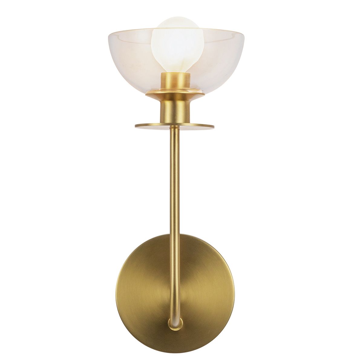 Alora Mood Sylvia Gold Wall Light ALM-SYLVIA-1WB-BG-CL by Alora Mood