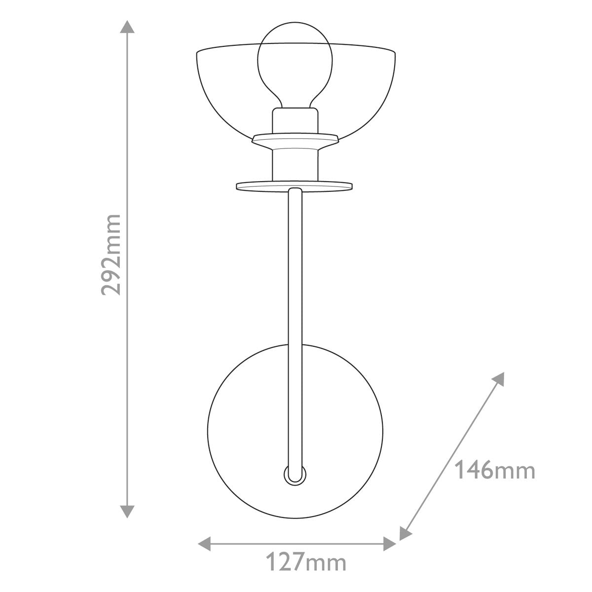 Alora Mood Sylvia Black Wall Light-warehouse-180926