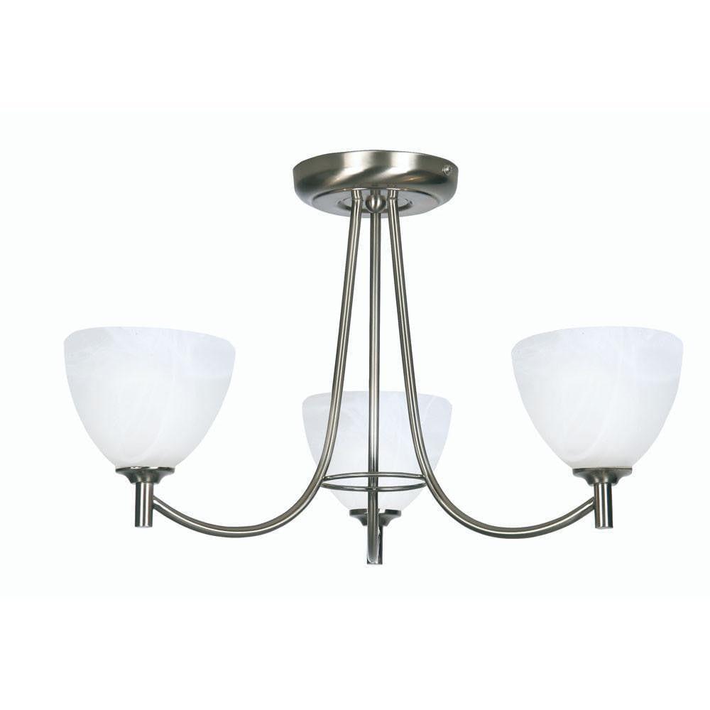 Hamburg 3 Arm Antique Chrome Art Deco Ceiling Light-WAREHOUSE-40-100226