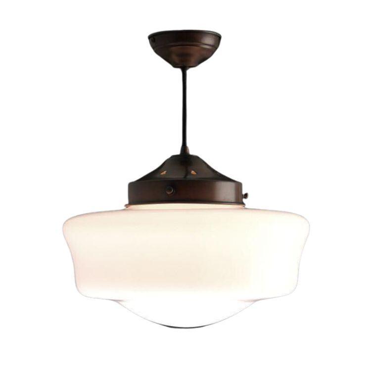 Flashed Opal Art Deco Ceiling Light SCHOOL47-Ceiling Pendant Lights-Kansa Lighting-1-Tiffany Lighting Direct