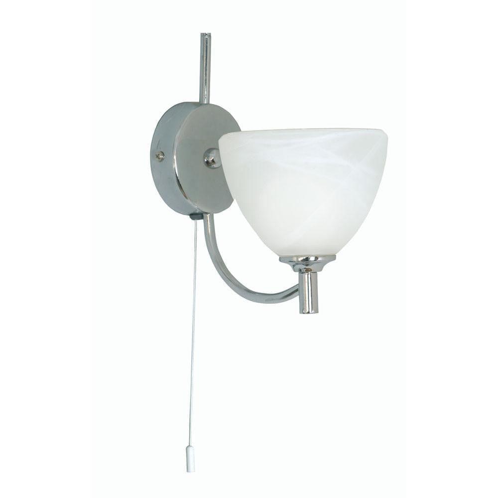 Hamburg Chrome Finish Art Deco Wall Light-warehouse-clearance-020426