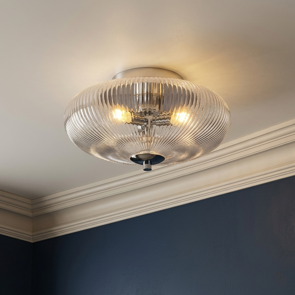 Ashwell Chrome Hallway Flush Ceiling Light
