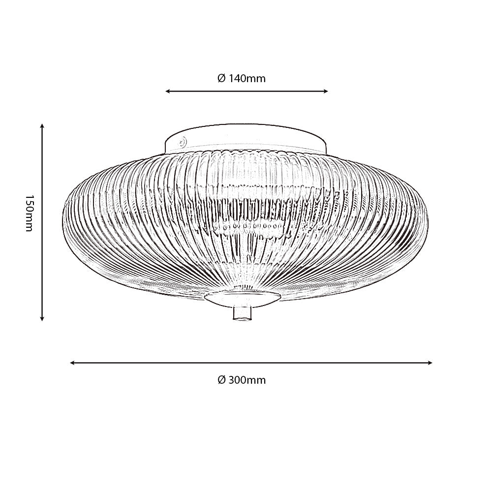 Ashwell Black Hallway Flush Ceiling Light