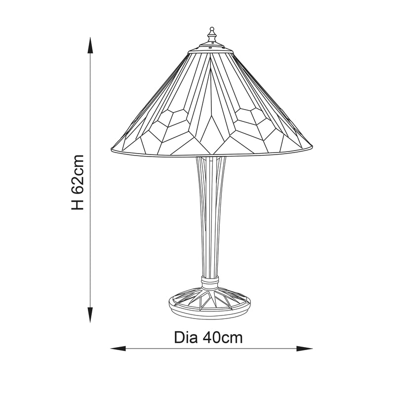 Interiors 1900 Astoria Tiffany Medium Table Lamp