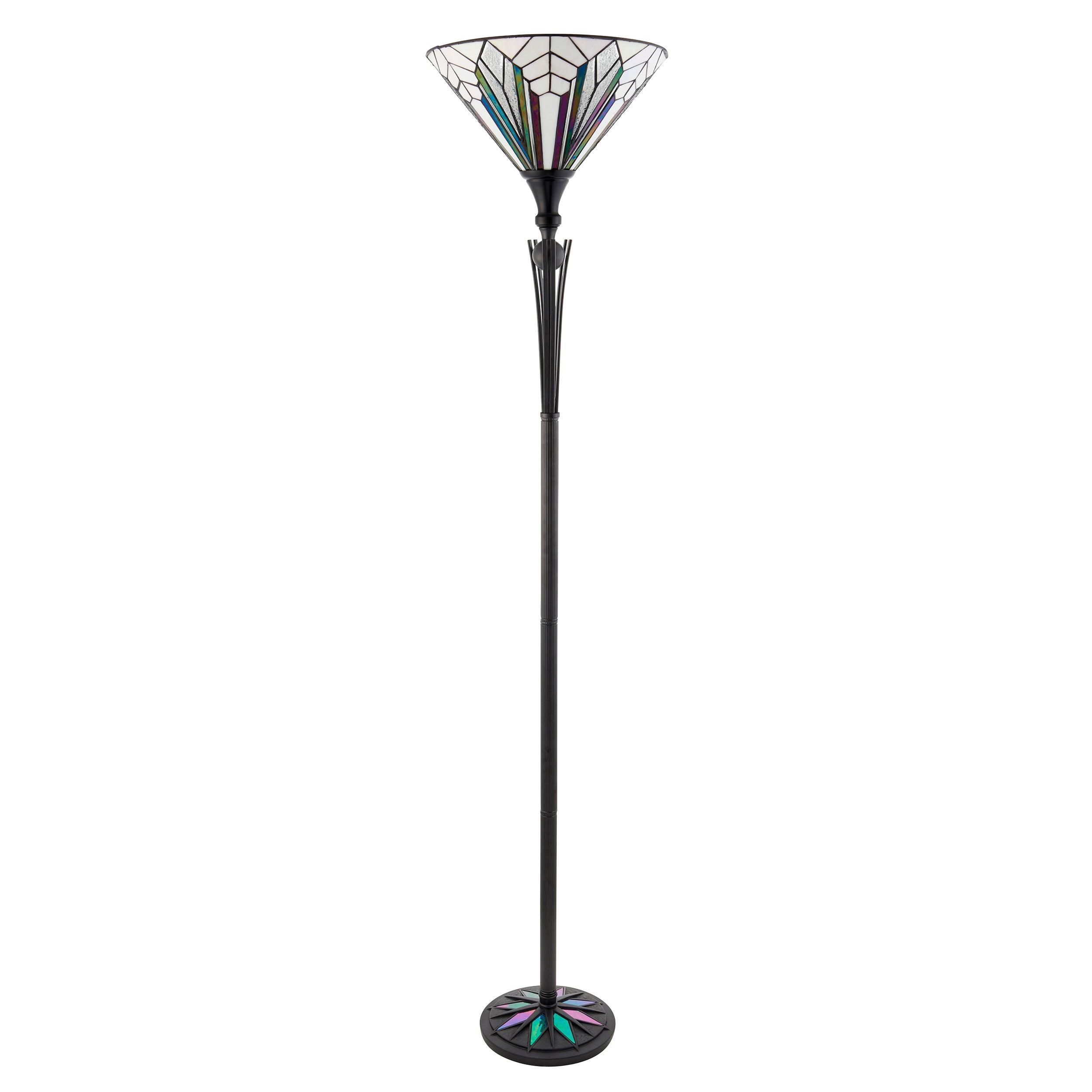 astoria tiffany uplighter floor lamp Bedroom Lighting lit image