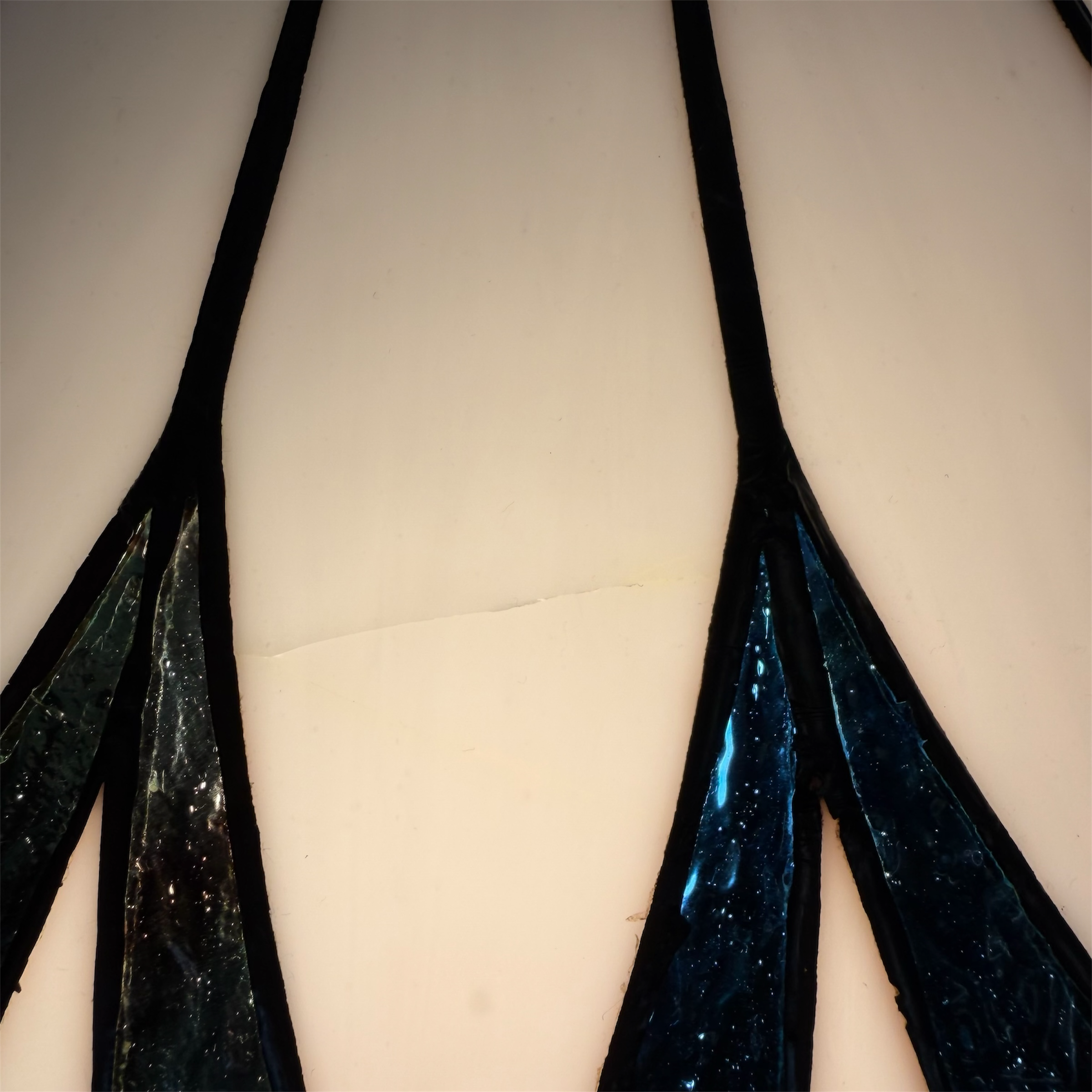 Oaks Lighting Allanton Semi Flush Tiffany Ceiling Light-cracked-110326