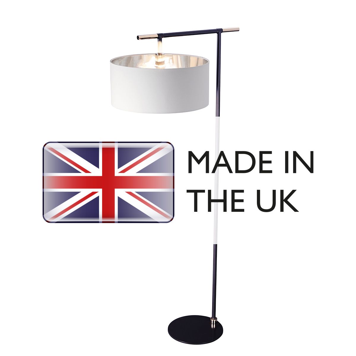 Balance 1 Light Black & Nickel Floor Lamp