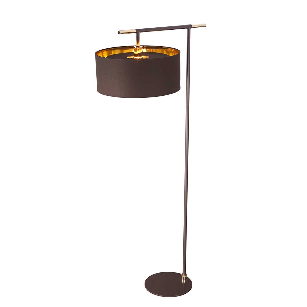 Balance Modern Brown & Brass Floor Lamp