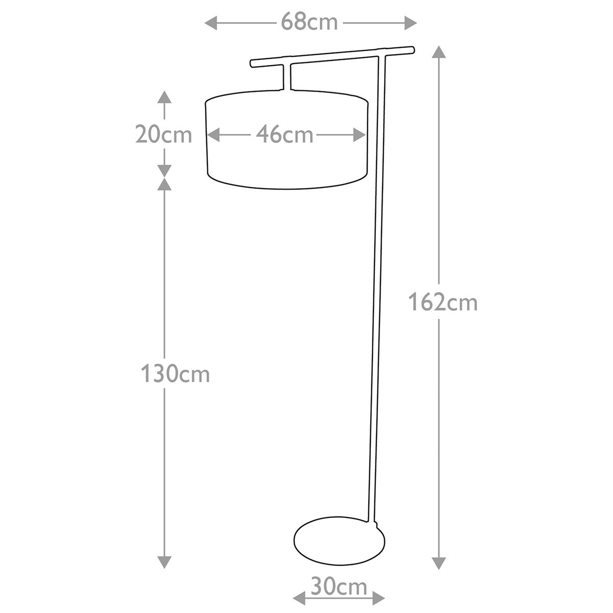 Balance White & Nickel Modern Floor Lamp — alternate view