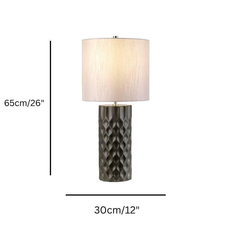 barbican ceramic table lamp size guide