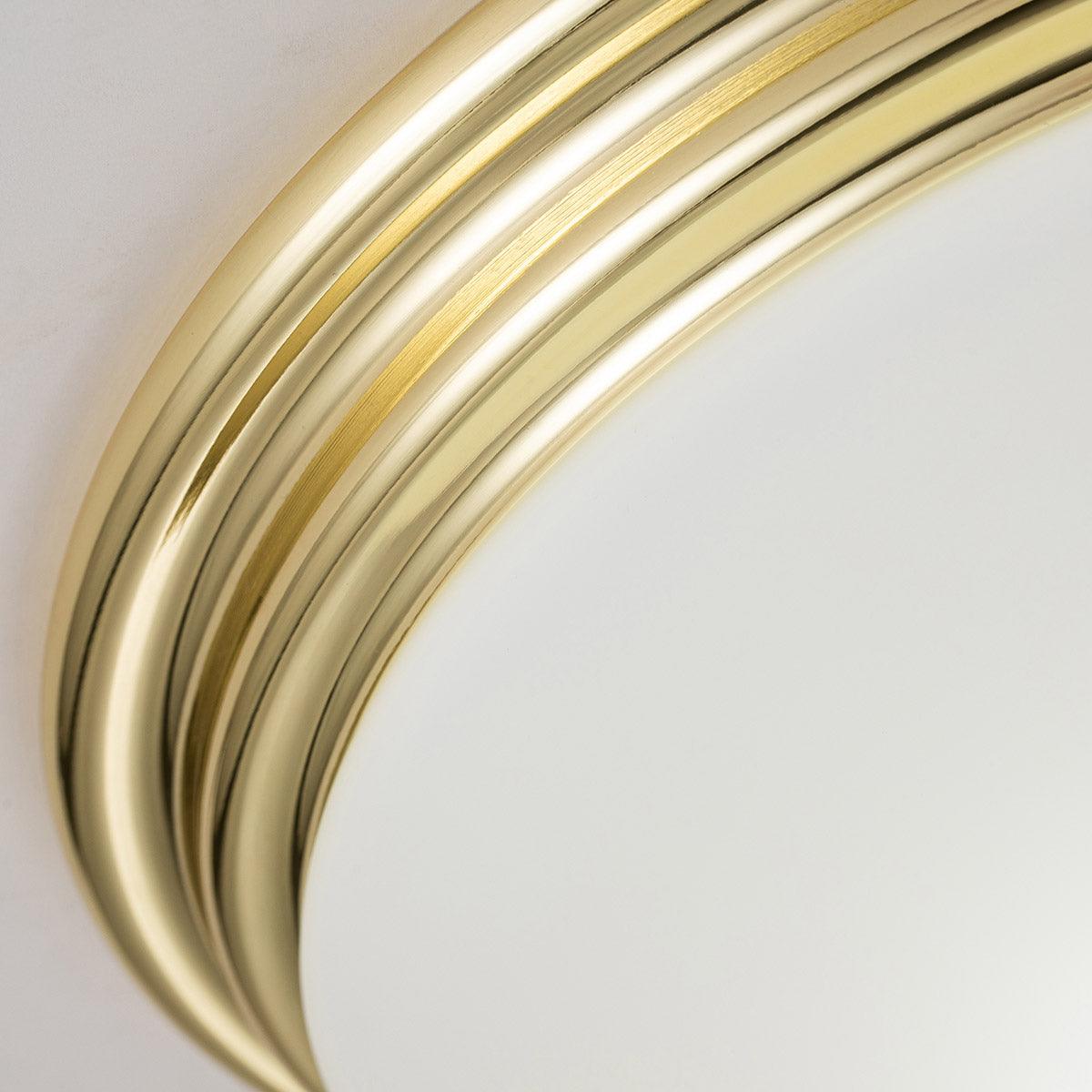 Elstead Brompton 1 Light Polished Brass Bathroom Flush Mount