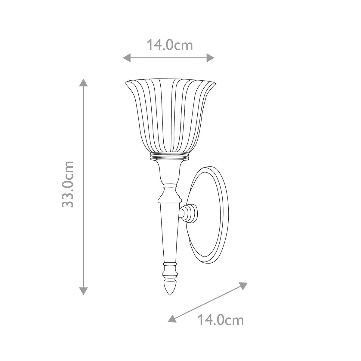 Dryden Cloche Shade Polished Brass Bathroom Wall Light-warehouse-clearance-140826