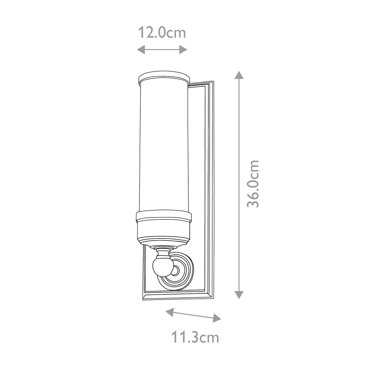 Elstead Worcester Polished Chrome Finish Bathroom Wall Light
