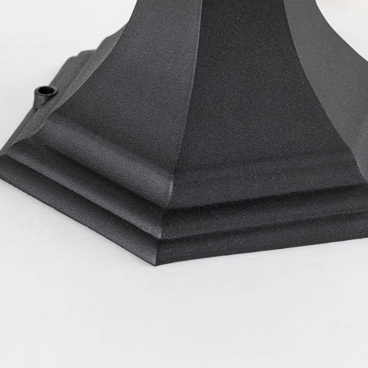 Elstead Bayview Medium Black Outdoor Pedestal Lantern