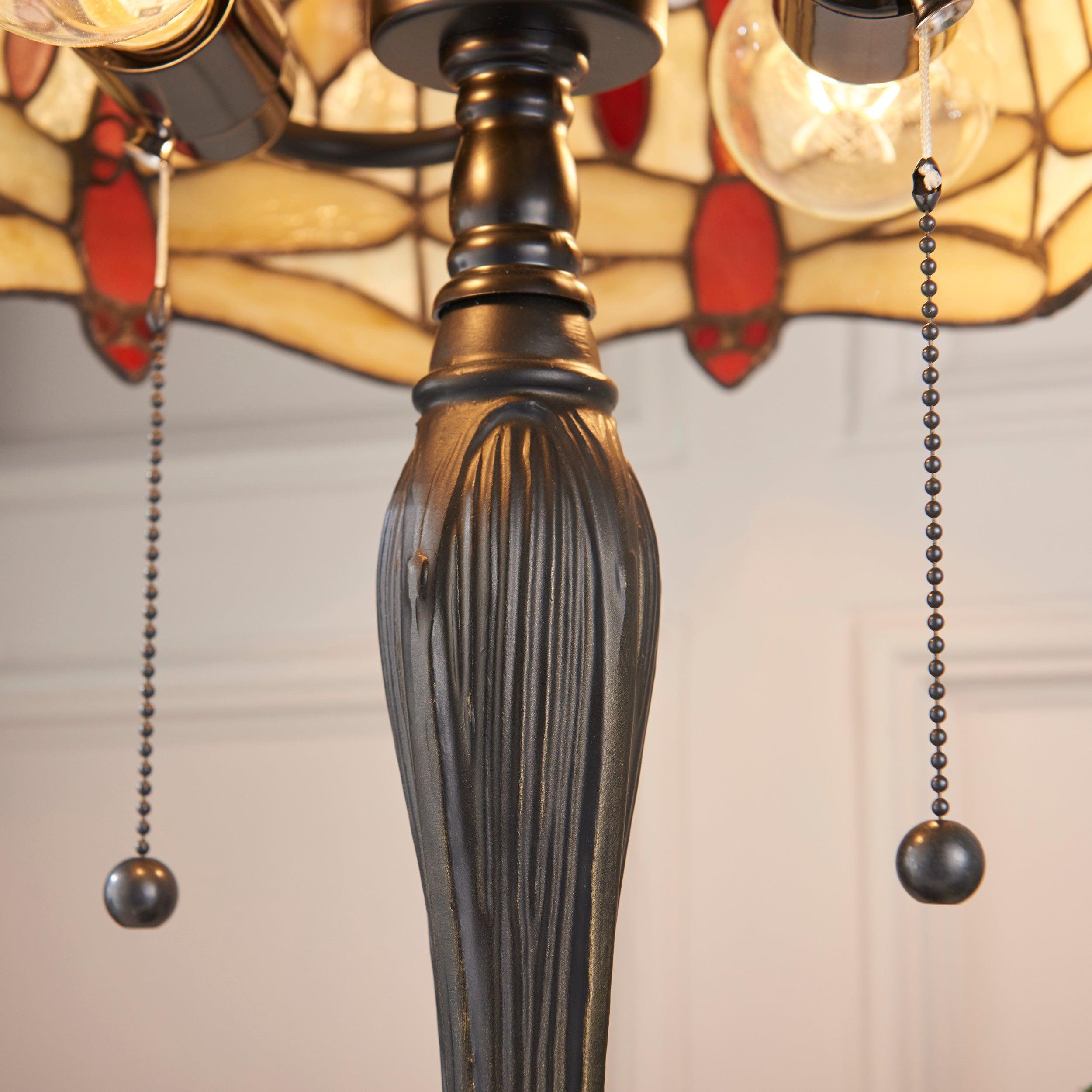 beige dragonfly medium tiffany lamp mDining room lighting