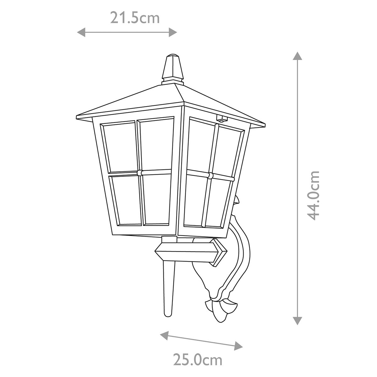 Elstead Canterbury Black Outdoor Uplighter Wall Light