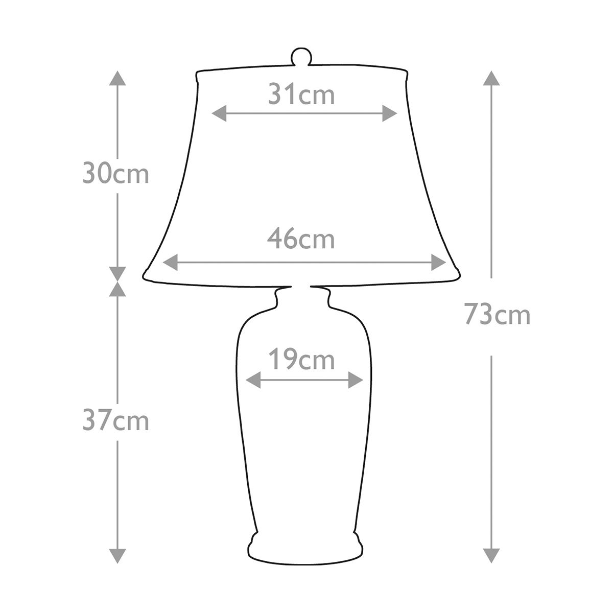 Blue Traditional 1 Light Ceramic Table Lamp Elstead Lighting