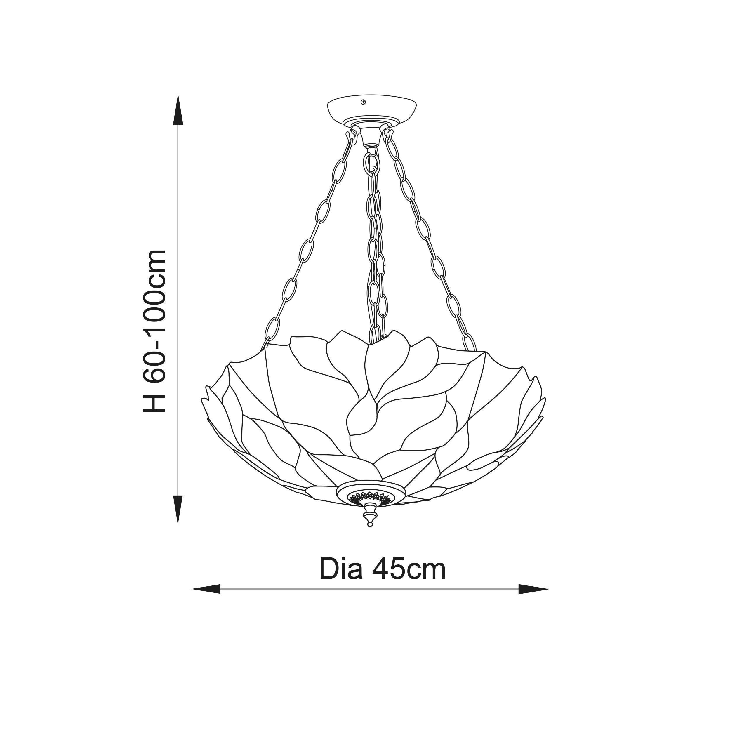 botanica inverted tiffany pendant light Living room lighting image