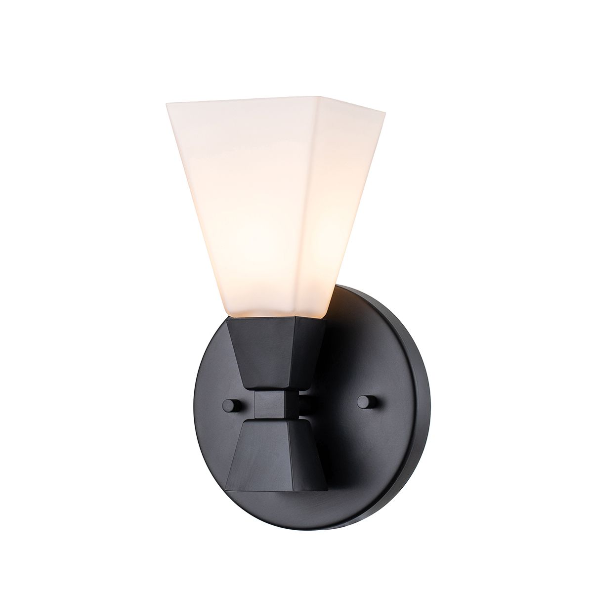 Bowtie 1 Light Black Modern Bathroom Wall Light BOWTIE-1-MB by Elstead Lighting