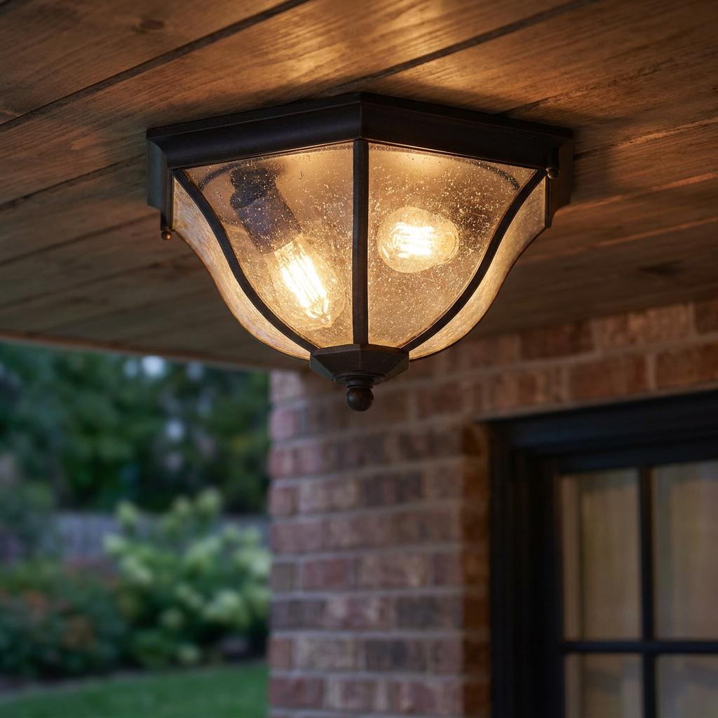 Elstead New England Weathered Bronze Outdoor Porch Ceiling Lantern-warehouse-clearance-140826