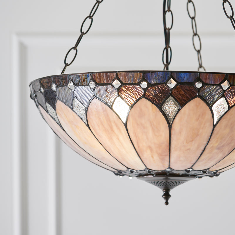 Interiors 1900 Brooklyn Large Inverted Tiffany Ceiling Light