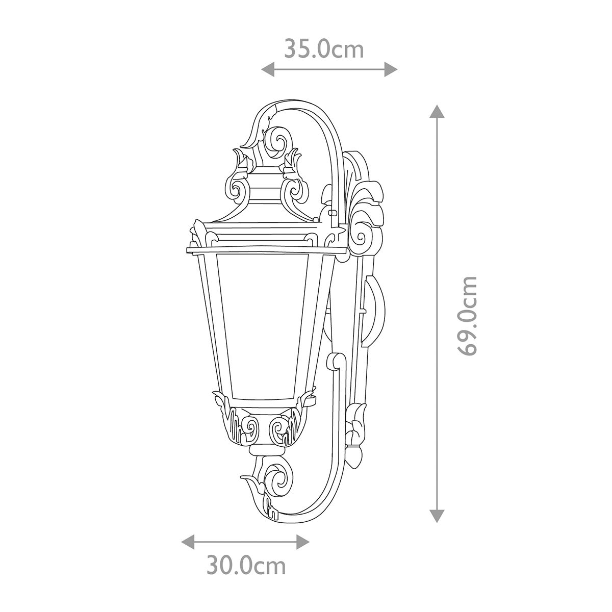 Elstead Baltimore Weathered Bronze Large Outdoor Wall Light