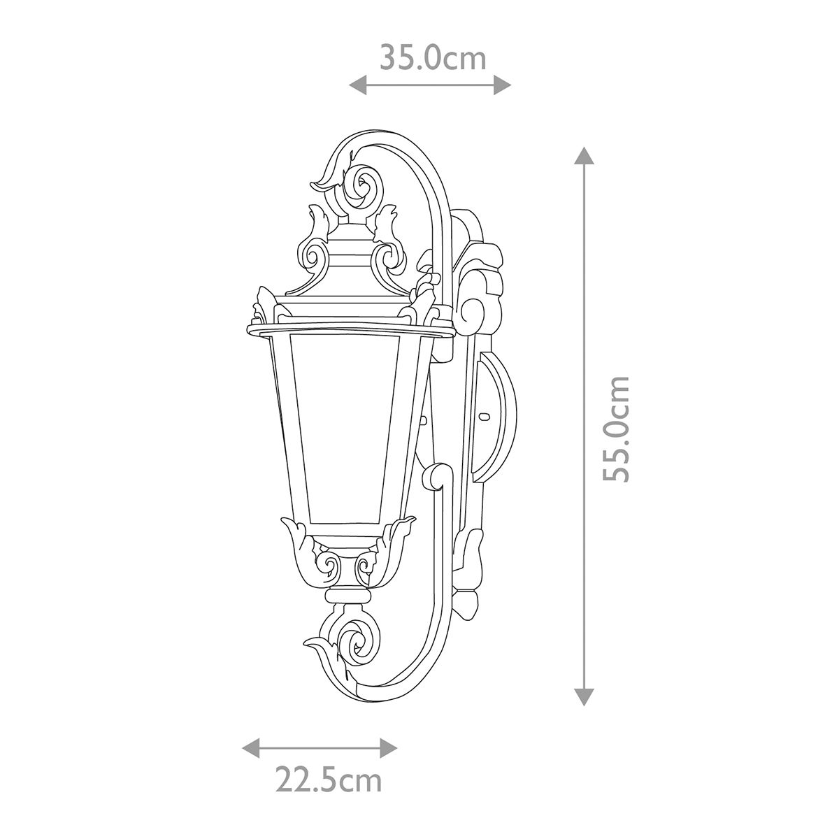 Elstead Baltimore Weathered Bronze Medium Outdoor Wall Light