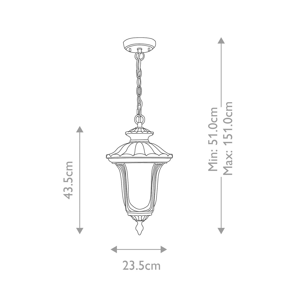 Elstead Chicago Rusty Bronze Patina Small Outdoor Lantern