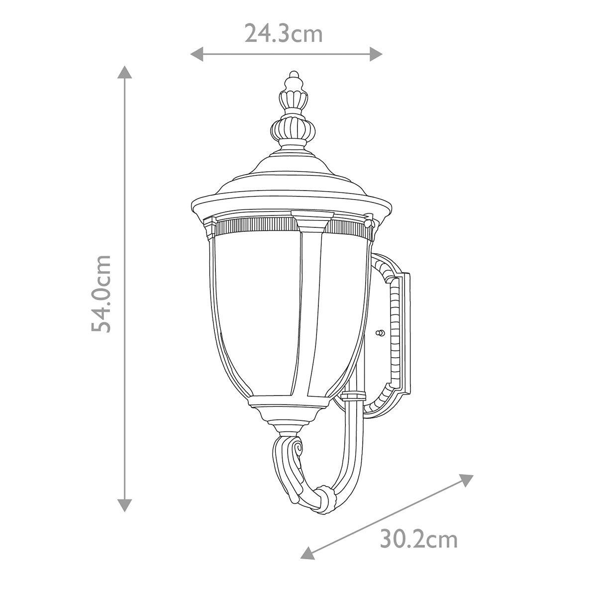 Cleveland 1 Uplight Small Bronze Outdoor Wall Light-warehouse-180926