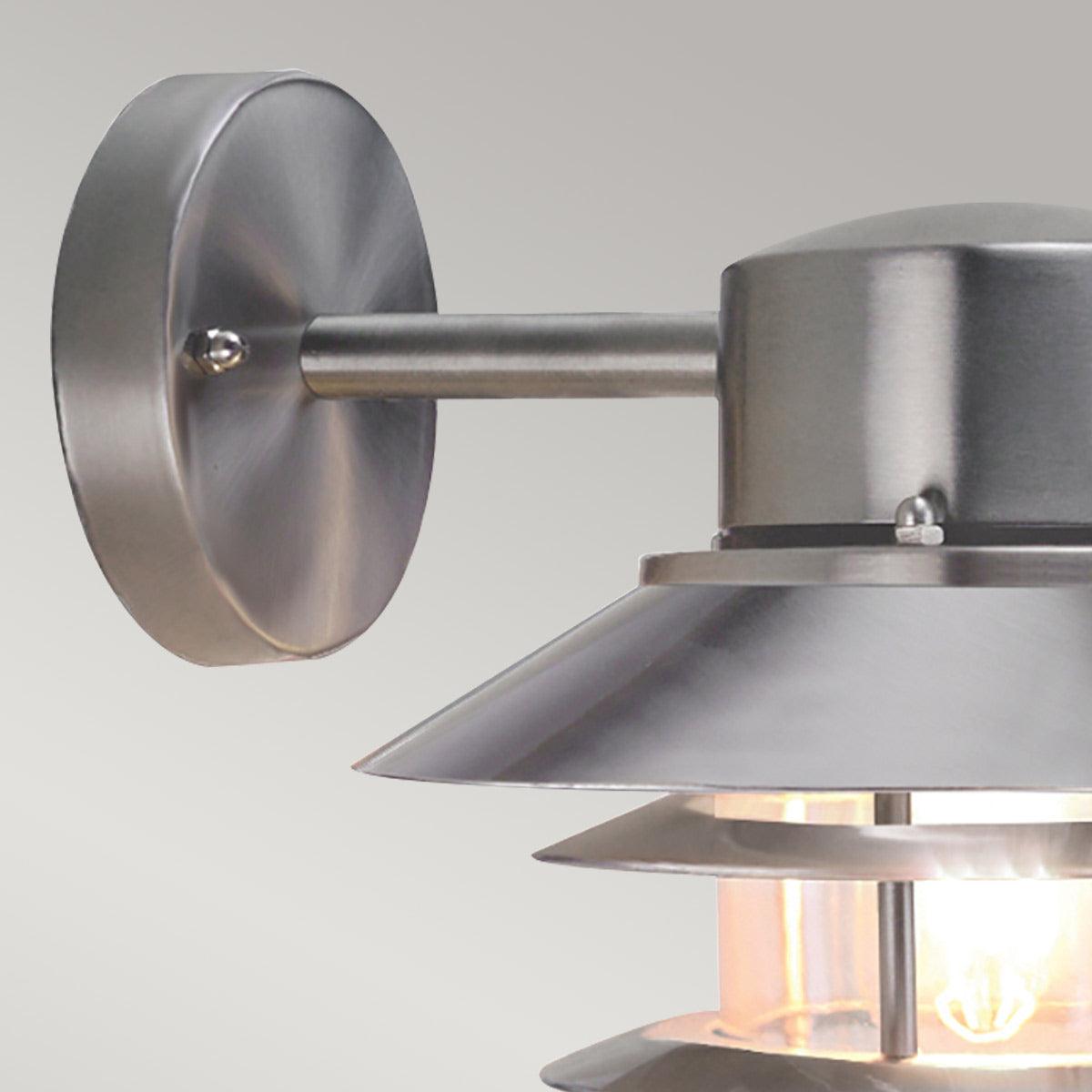 Elstead Copenhagen 1 Light Silver Outdoor Wall Light