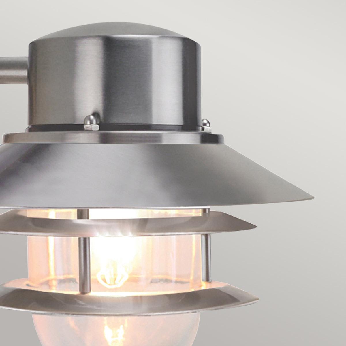 Elstead Copenhagen 1 Light Silver Outdoor Wall Light