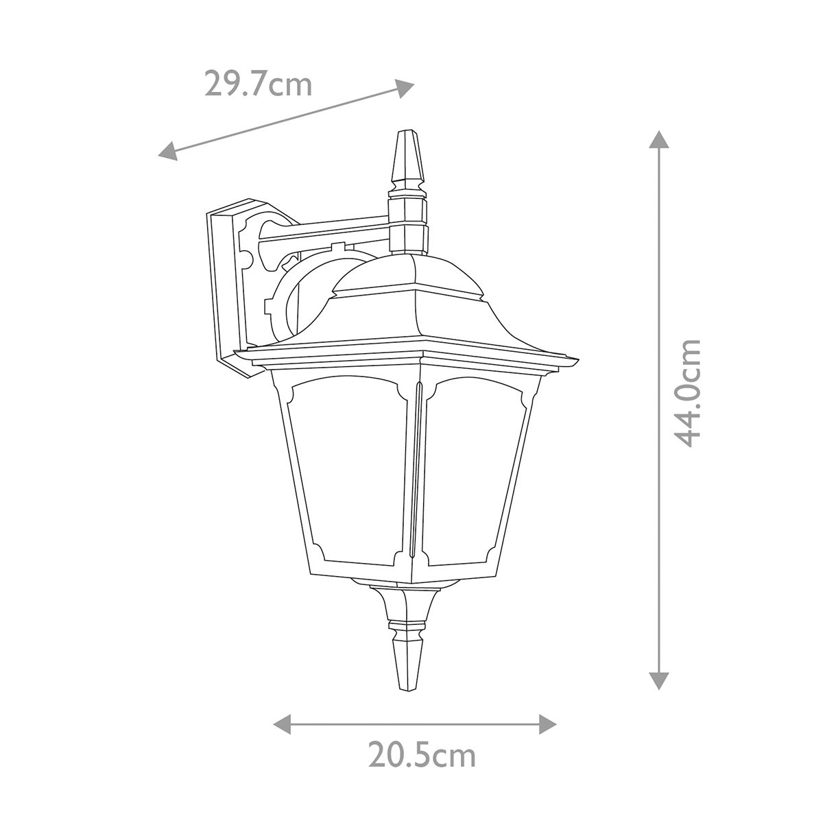 Elstead Chapel Black Outdoor Downlighter Wall Light