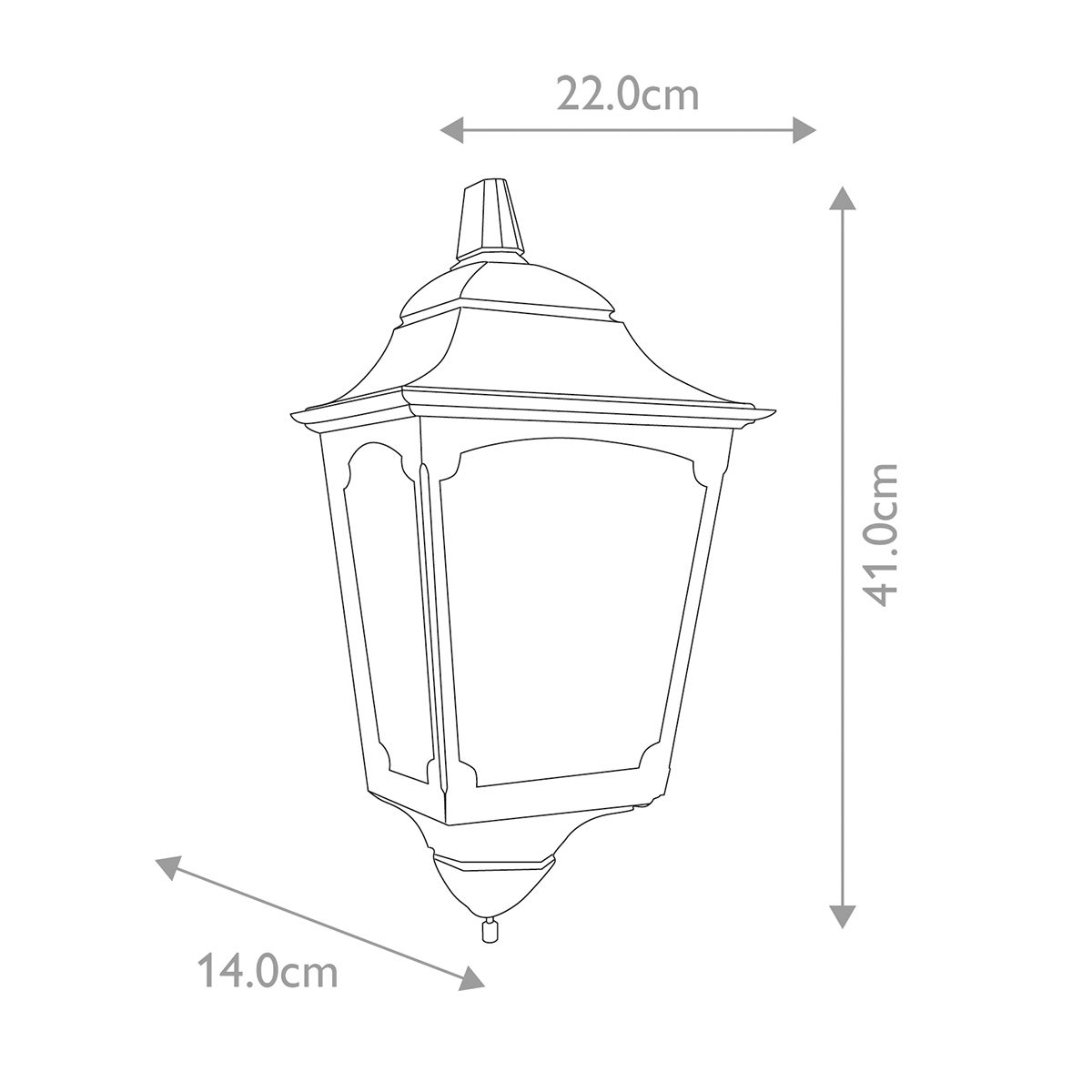Elstead Chapel Black Outdoor Half Wall Light