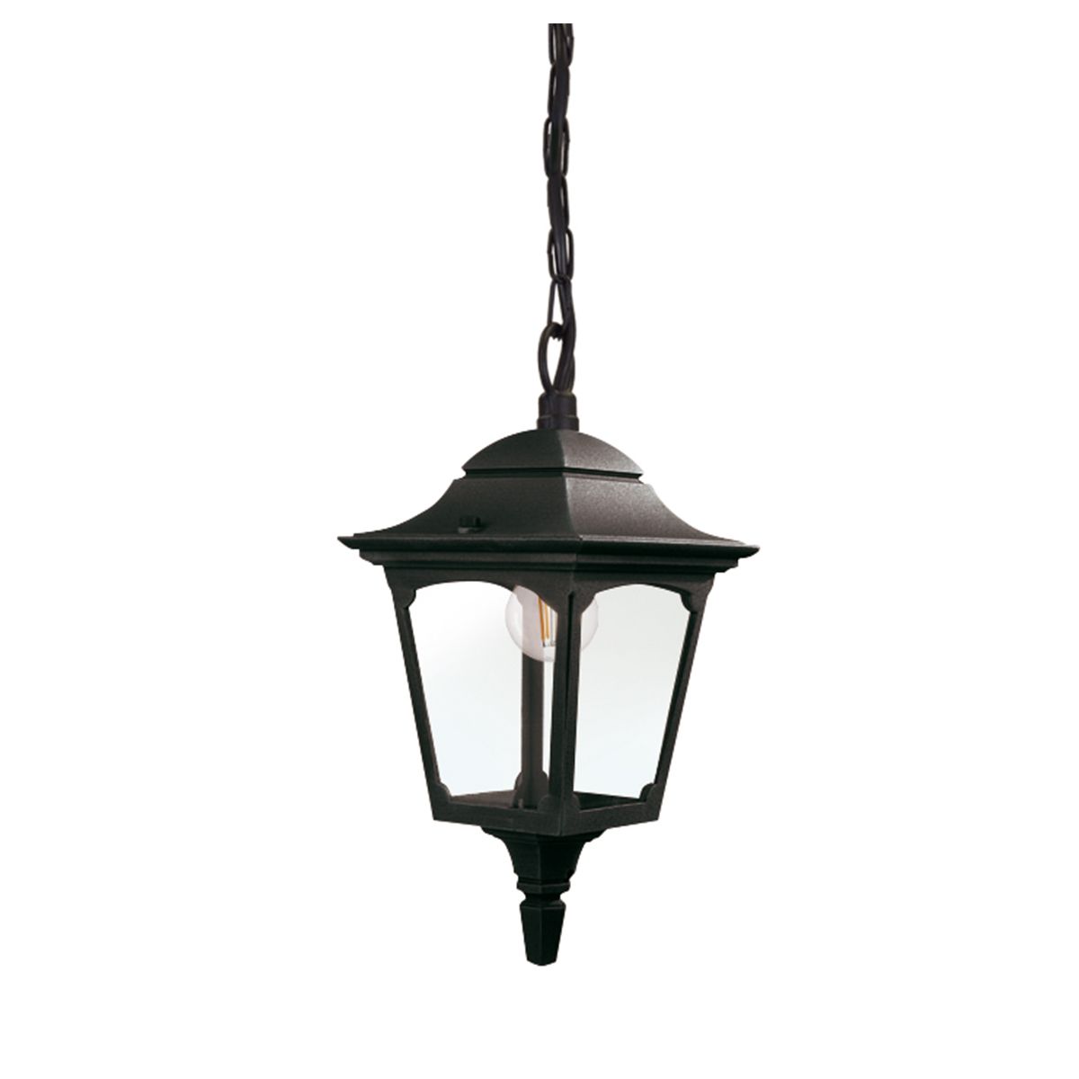 Chapel 1 Light Mini Chain Outdoor Lantern by Elstead Lighting CPM9-BLACK