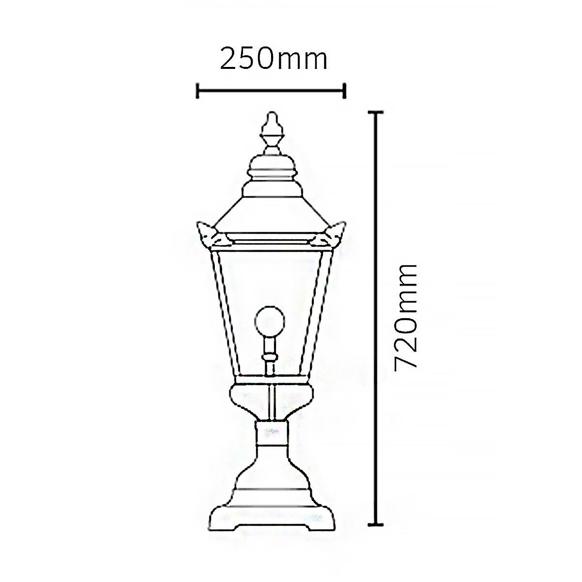 Elstead Chelsea Copper Outdoor Pedestal Lantern