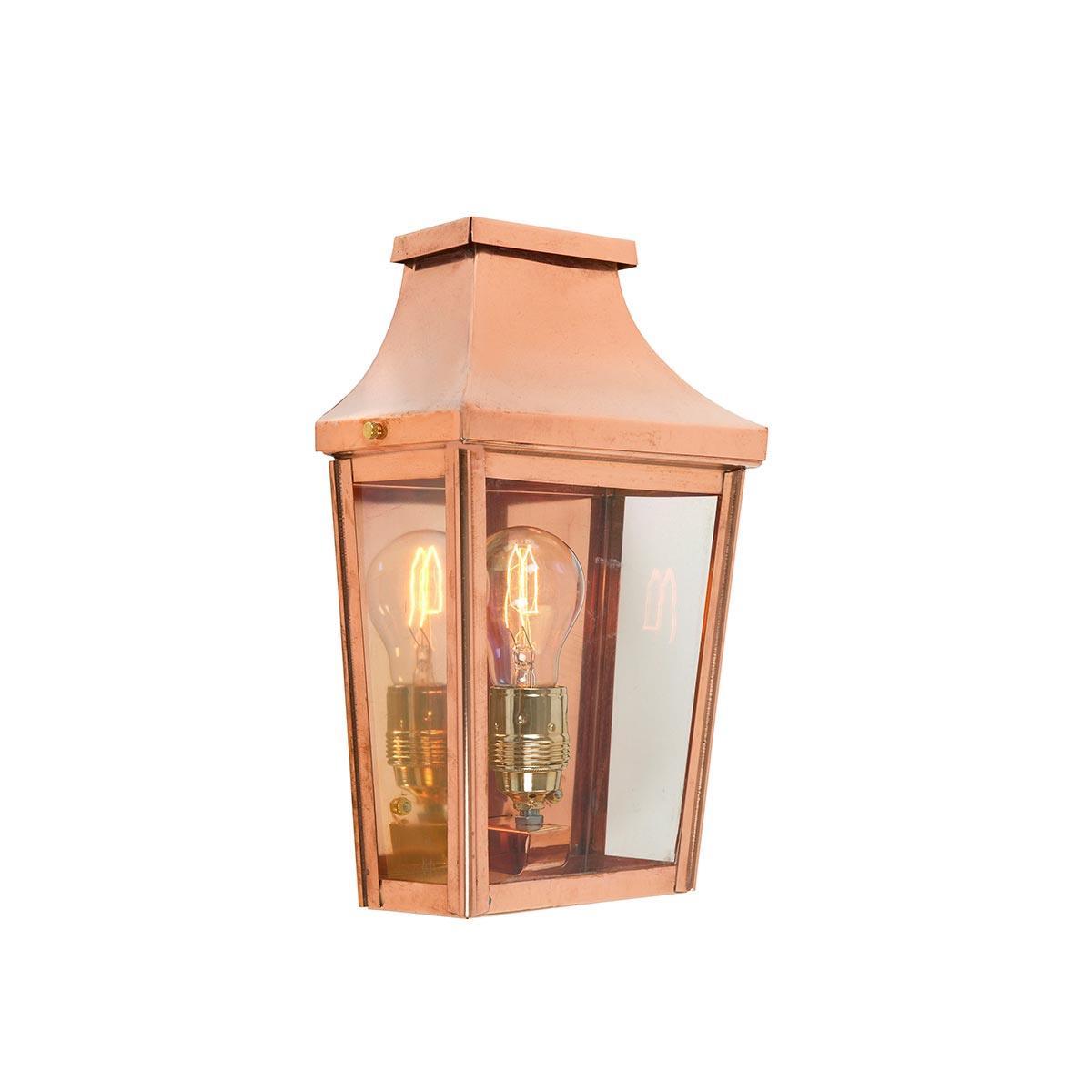 elstead chelsea copper outdoor half wall lantern