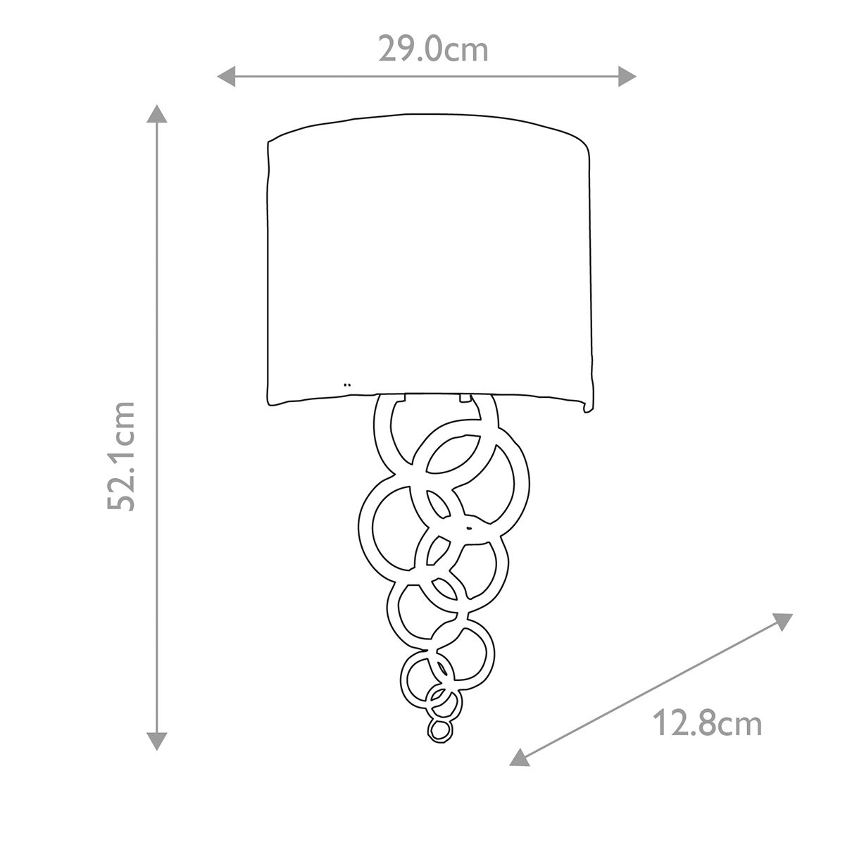 Elstead Curtis Medium 1 Light Aged Brass Wall Light