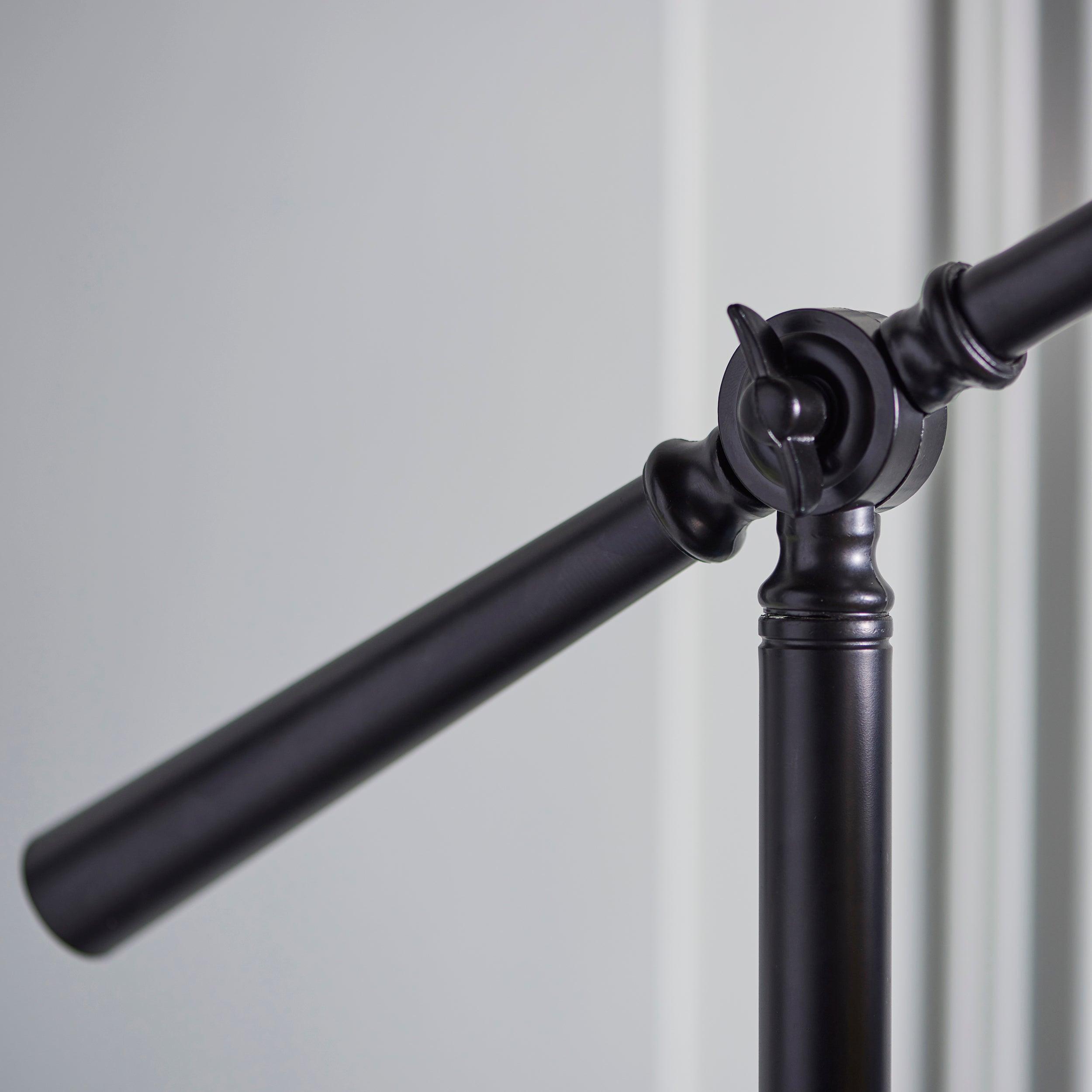 dark star tiffany floor task lamp 74355 unlit close up image