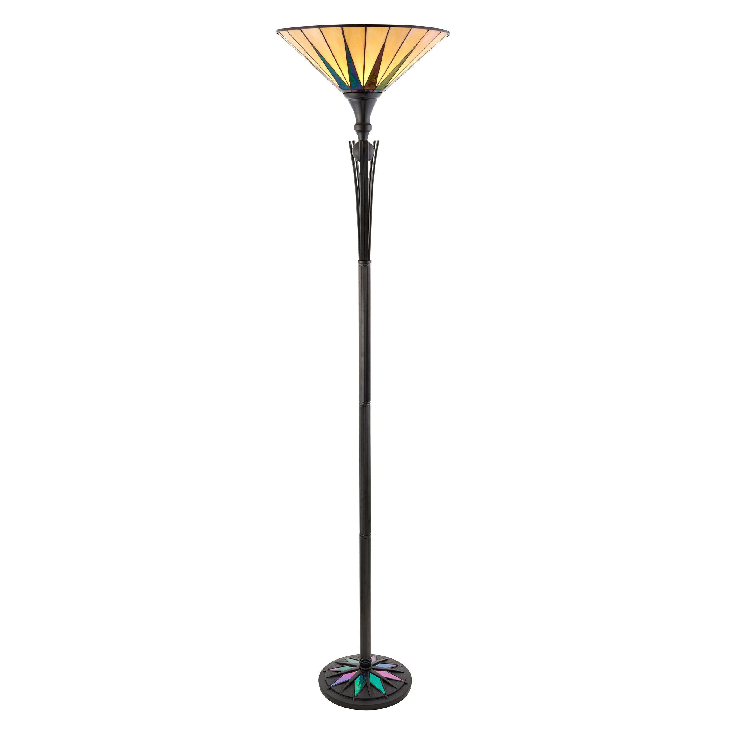 dark star tiffany uplighter floor lamp close up image