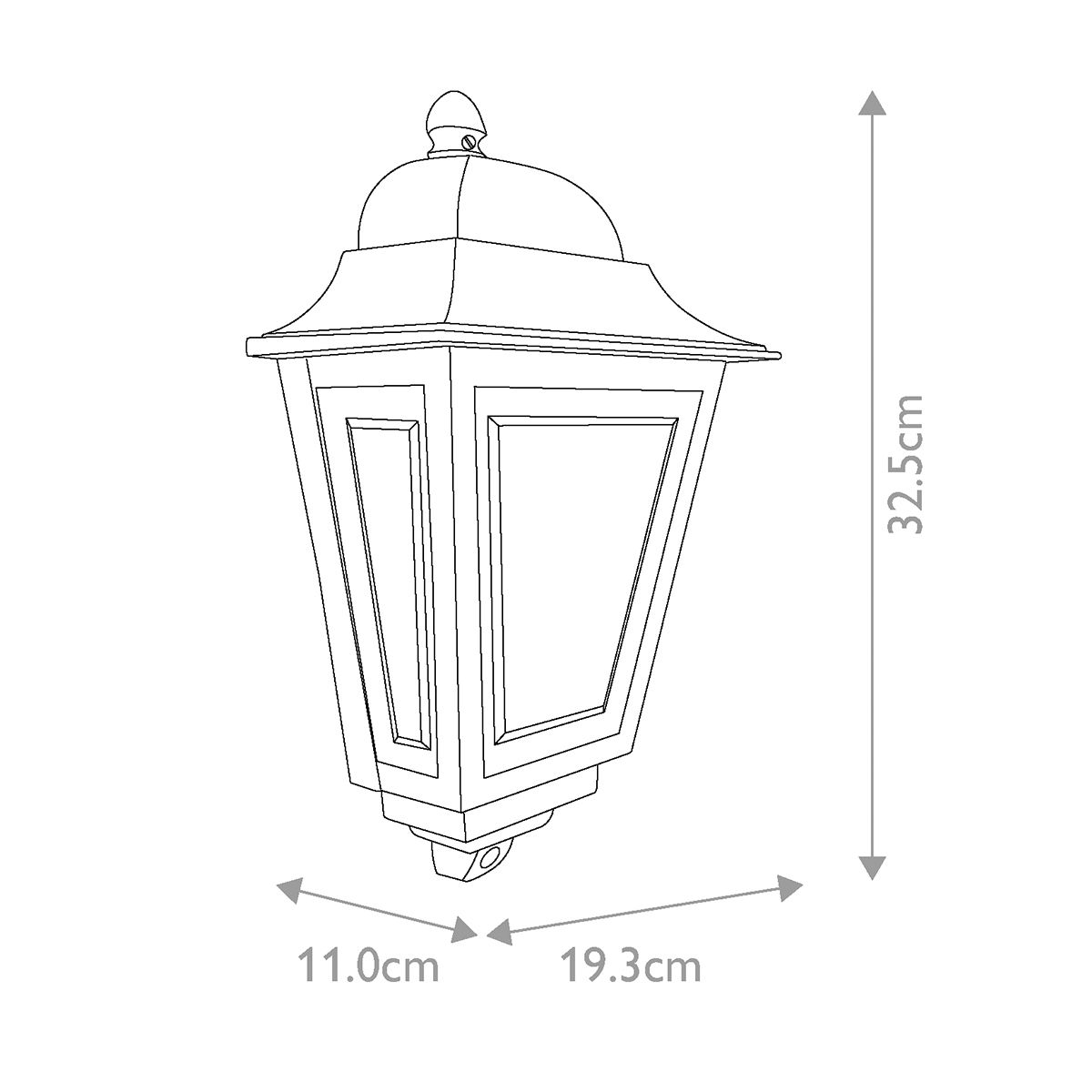 Deco Lane 1 Light Bronze Outdoor Half Wall Lantern