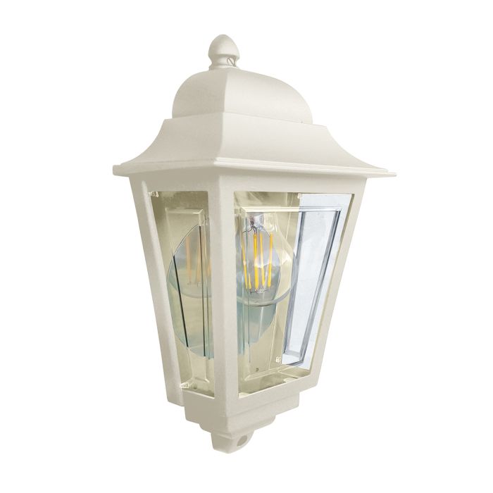 Deco Lane 1 Light Cream Outdoor Half Wall Lantern DECO-LANE7-CREAM by Elstead Lighting