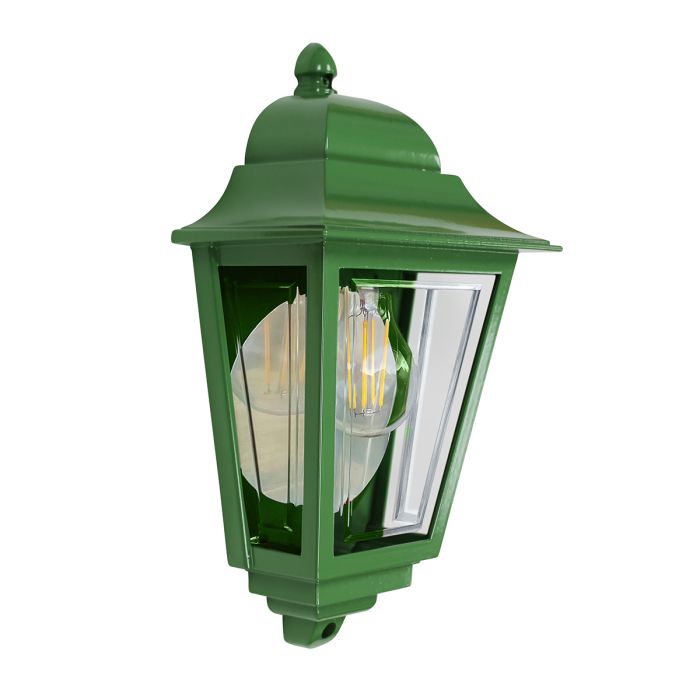 Deco Lane 1 Light Green Outdoor Half Wall Lantern DECO-LANE7-GREEN by Elstead Lighting
