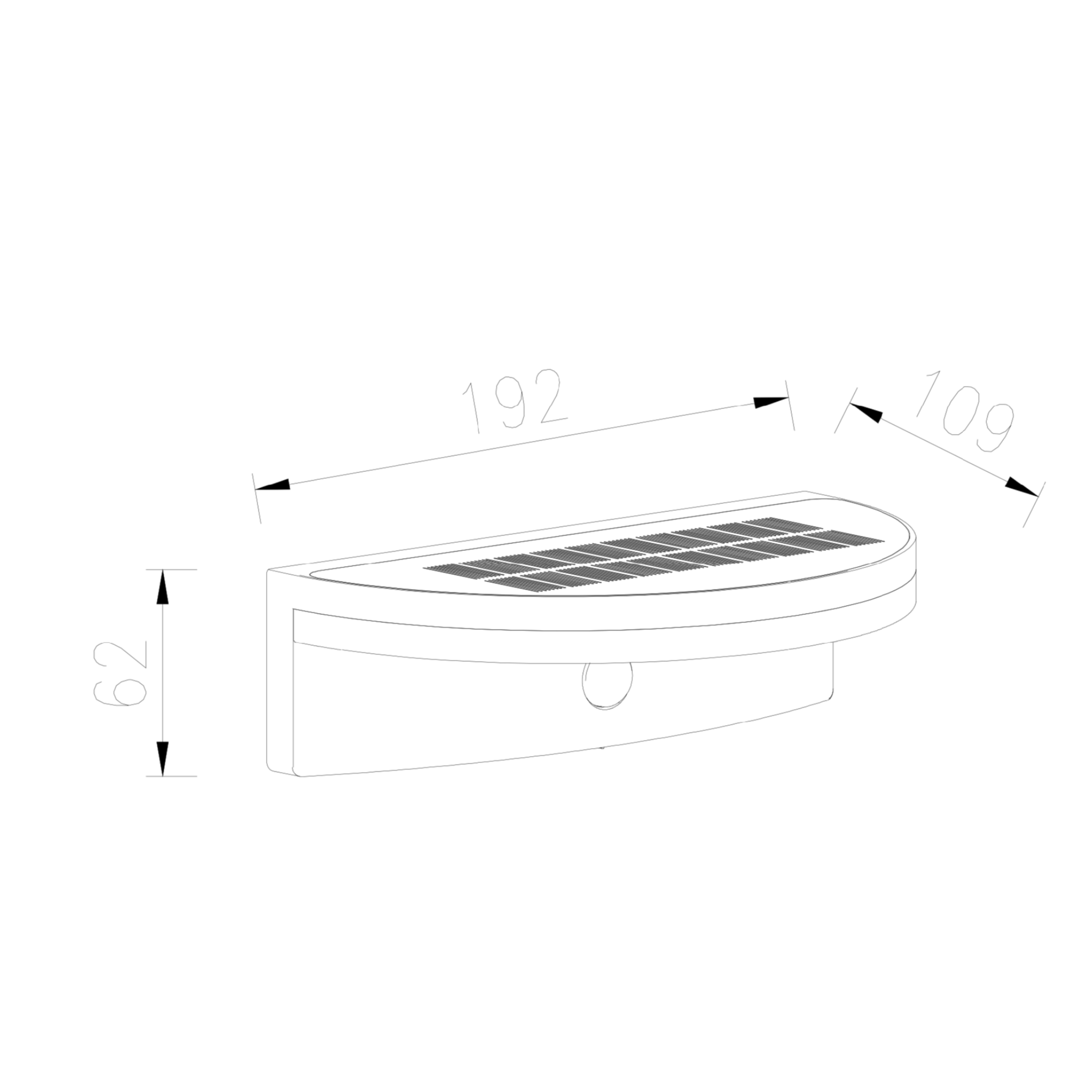 Lutec Vyzor PIR Outdoor LED Solar Wall Light - Dark Grey