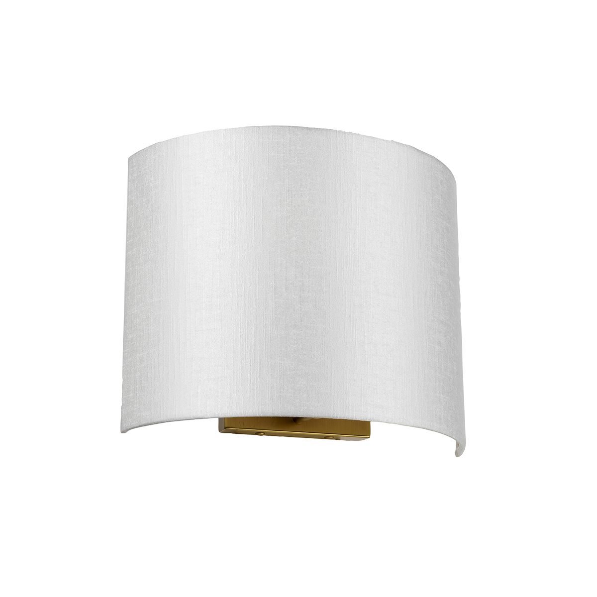 Cooper Medium Curved Wall Light with Aged Brass Back Plate
