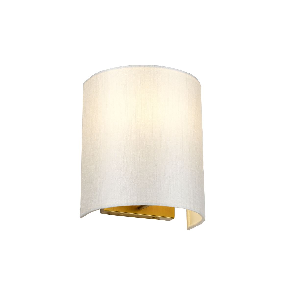 Cooper Small Curved Wall Light with Aged Brass Back Plate DL-COOPER-S-IV-AB by Designer's Lightbox