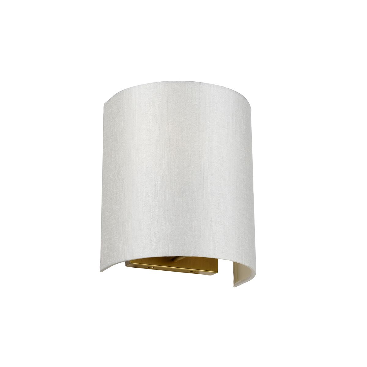 Cooper Small Curved Wall Light with Aged Brass Back Plate