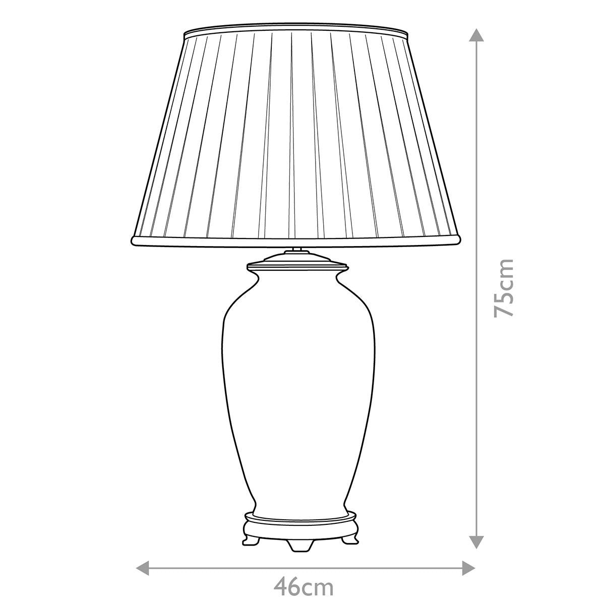 Dian 1 Light Silver Ceramic Table Lamp With Tall Ivory Empire Shade