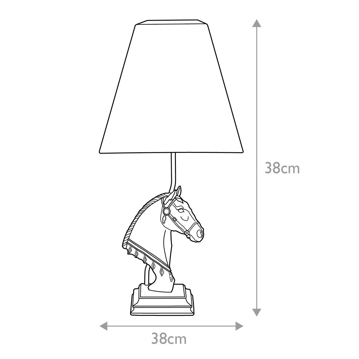 Eclipse 1 Light Bronze Table Lamp With Tapered Square Shade