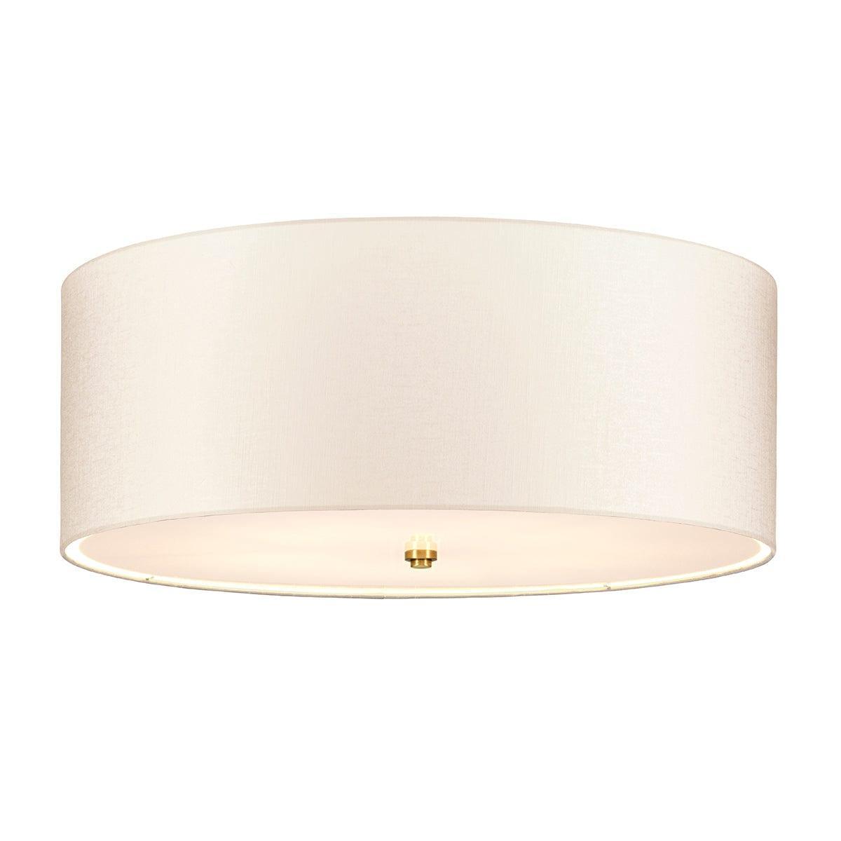 Designers Light Box Fletcher 26" Flush Ceiling Light with Brass Finial-warehouse-clearance-140826